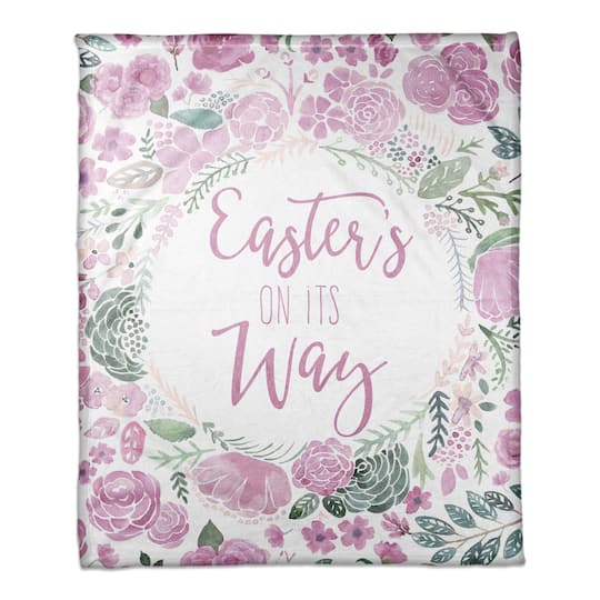 Easter&#x27;s On Its Way Throw Blanket